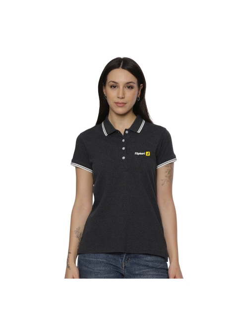 Allen Solly Polo T-shirt Women- Charcoal Grey